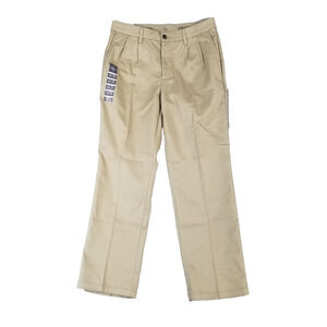 St John's Bay khaki chino pants men's 32x30 beige stretch preppy NEW